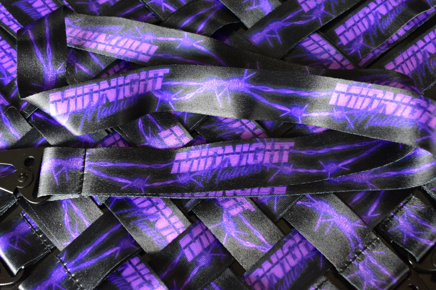 Midnight Neon Barb'd Lanyard