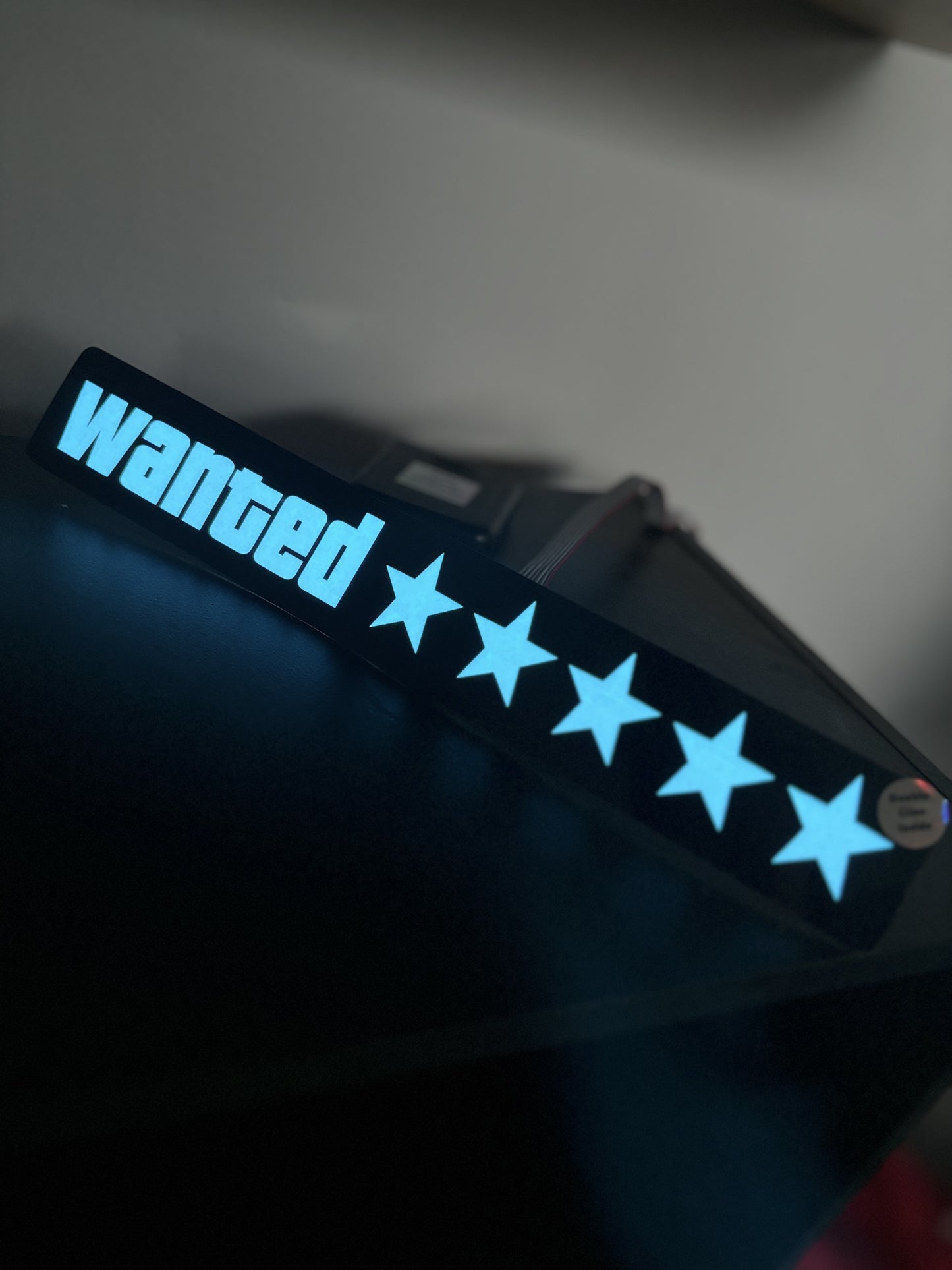 LED Wanted Sticker