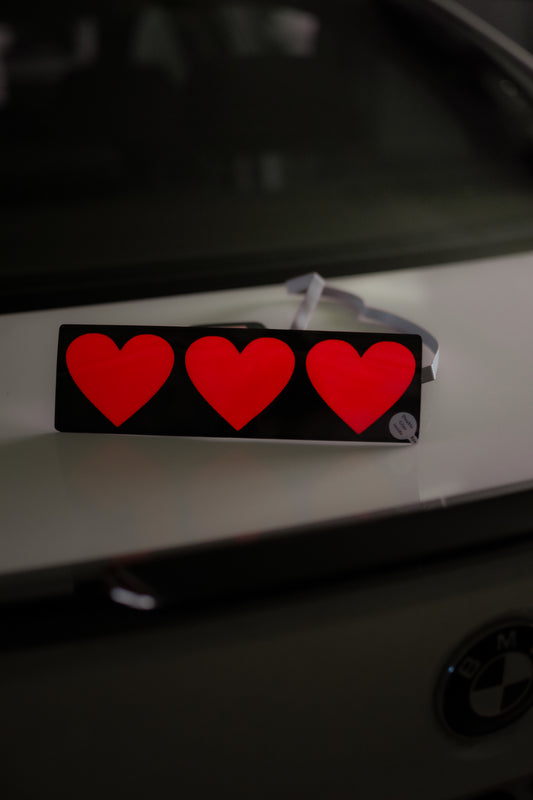 LED Triple Hearts Sticker